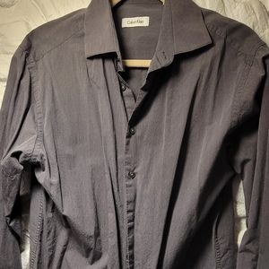 Calvin Klein gray dress shirt mens 16 32/33
